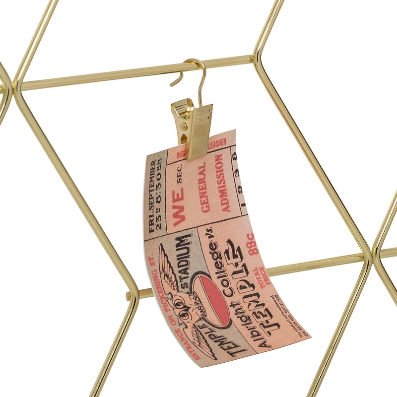 Honey Can Do Gold Hanging Photo Display Holder with Clips