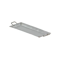 Gray Metal Farmhouse Tray Set