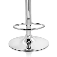 Elama Dark Gray Shell Faux Leather Bar Stool, 2ct.