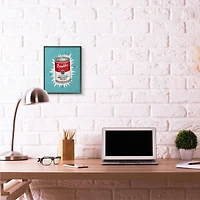 Stupell Industries Canned Laughter Wall Art in Black Frame