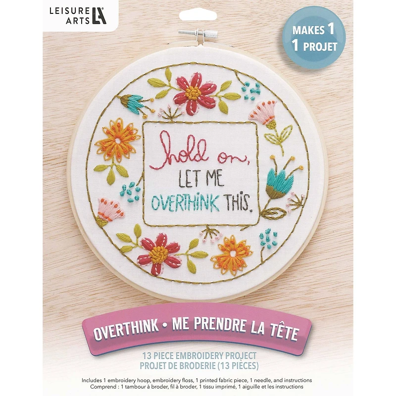 Leisure Arts® 8" Overthink Embroidery Kit