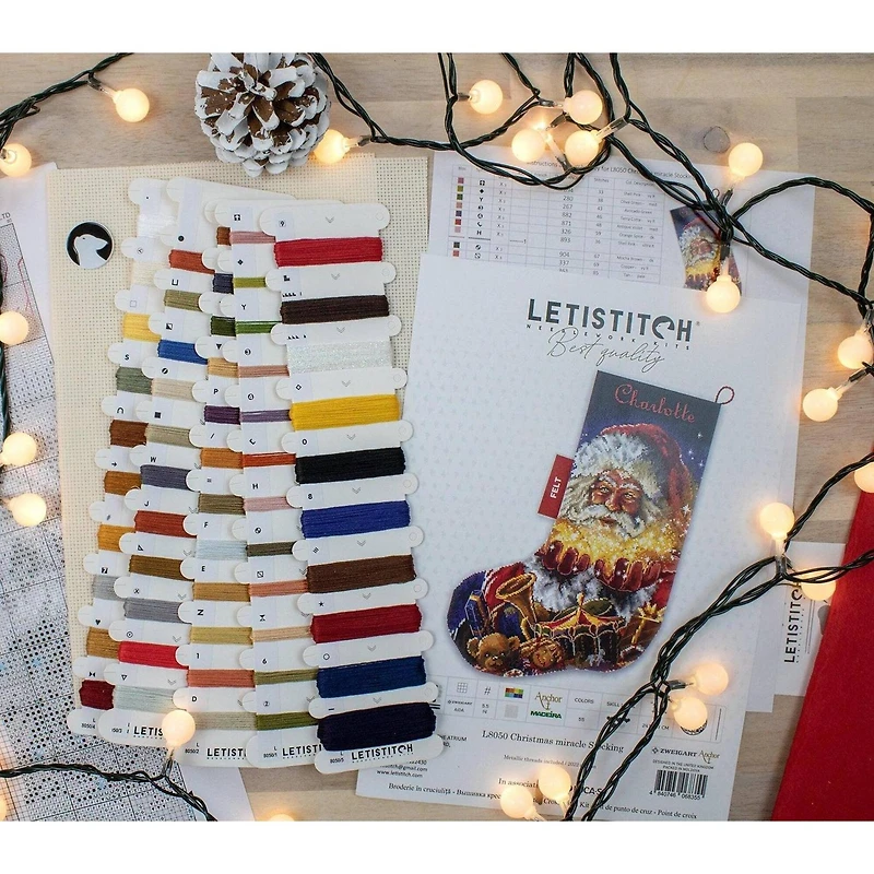 Letistitch Christmas Miracle Stocking Counted Cross Stitch Kit