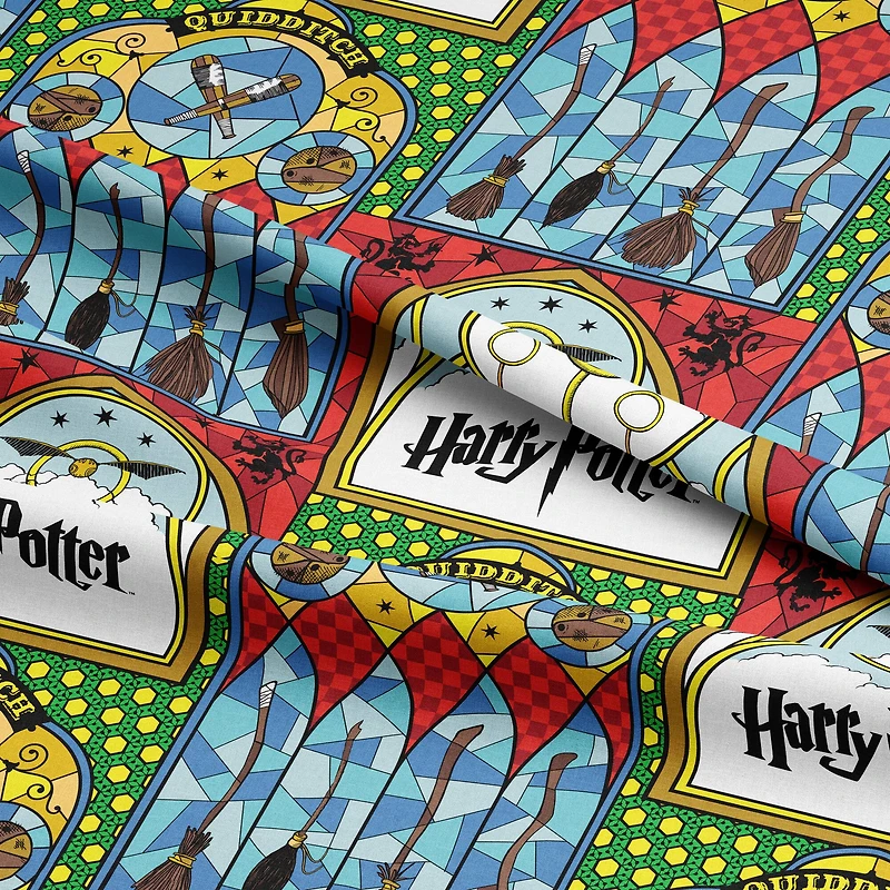 Harry Potter™ Quidditch™ Stained Glass Cotton Fabric