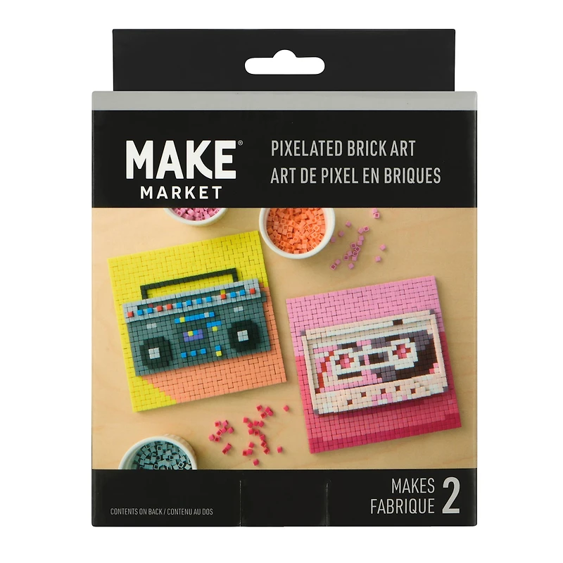 Radio & Cassette Pixelated Brick Art Kit by Make Market®