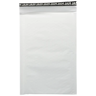 JAM Paper 8.5" x 13" White Kraft Bubble Lite Padded Mailers, 25ct.