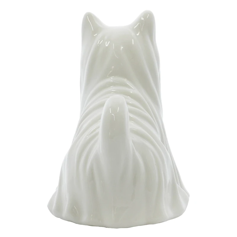 6.5" White Ghost Cat Pre-Lit Ceramic Tabletop Décor by Ashland®
