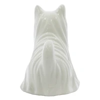 6.5" White Ghost Cat Pre-Lit Ceramic Tabletop Décor by Ashland®