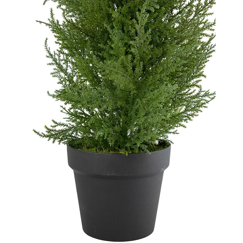 3ft. Unlit Artificial Cedar Pine Petite Arborvitae Tree in Round Pot