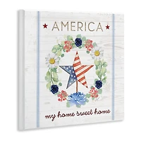 Stupell Industries America My Sweet Home Daisy Wreath Wall Plaque Art