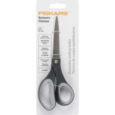 Fiskars® 8" Black Scissors