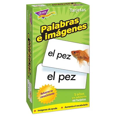Trend Enterprises® Palabras e imágenes (SP) Skill Drill Flash Cards