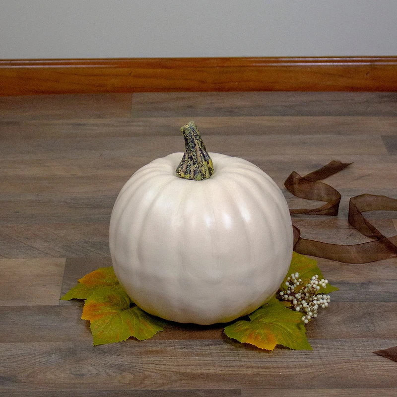 8.5" Cream Pumpkin Tabletop Décor