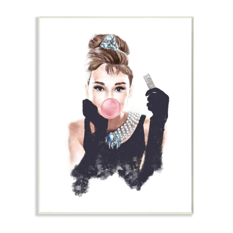 Stupell Industries Breakfast at Bubblegum Famous Fashion Icon Portrait Wall Plaque