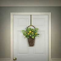 21" Leafy Greens & Lemons Wall Basket