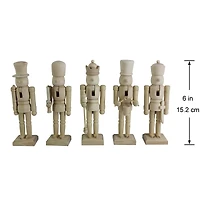 6" Classic 5 Piece DIY Pinewood Nutcracker Set by Make Market®