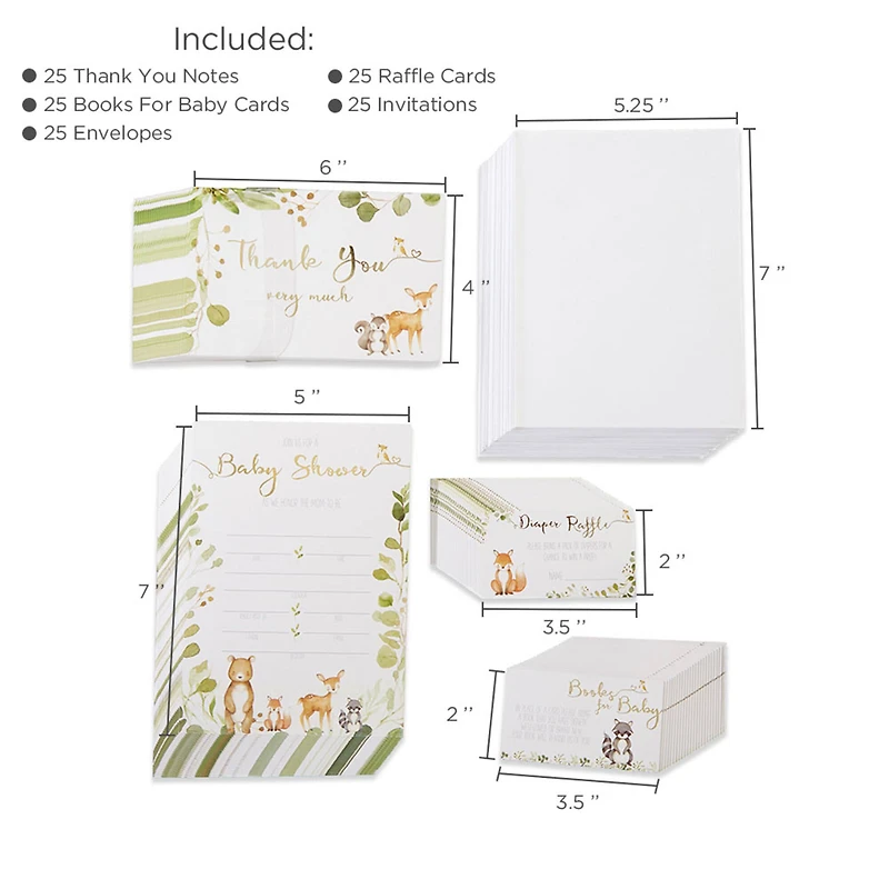 Kate Aspen® Woodland Baby Shower Invitation & Thank You Card Bundle