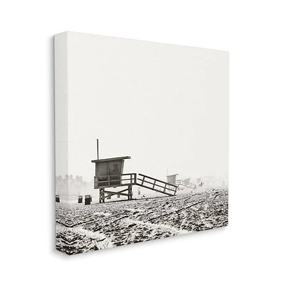 Stupell Industries Lifeguard Stands on Beach Canvas Wall Art