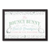 The Bouncy Bunny Bed & Breakfast Black Framed Canvas