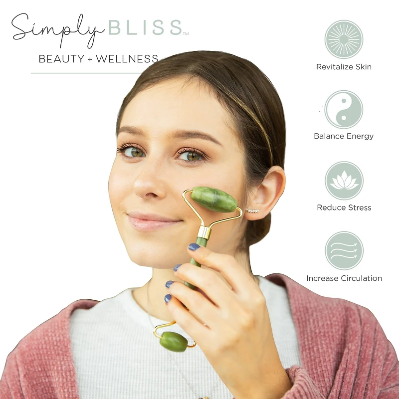 Simply Bliss Jade Dual Sides Facial Roller