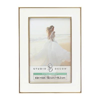 Expressions™ White with Gold Outline Wall Frame by Studio Décor
