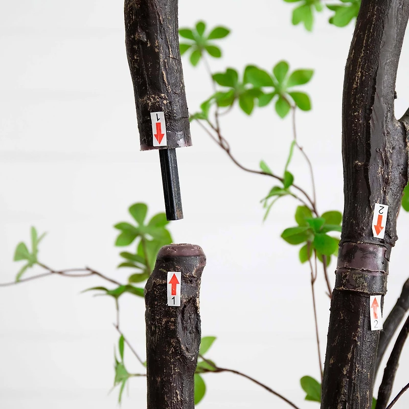 10ft. Potted Artificial Minimalist Enkianthus Tree