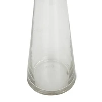 The Novogratz Set of 3 Clear Glass Contemporary Candle Holder, 3" x 3" x 3"