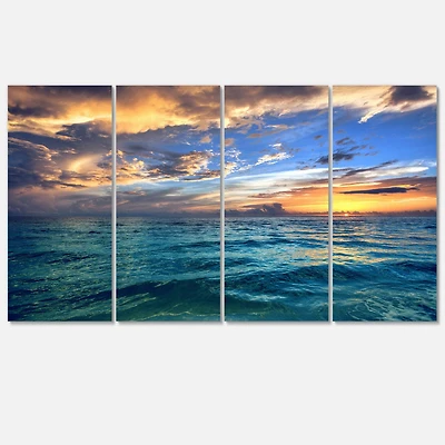 Designart - Exotic Tropical Beach at Sunset