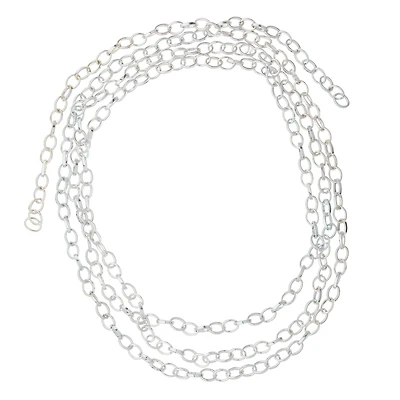 12 Pack: 60" Silver Modern Oval Chain by Bead Landing™ 