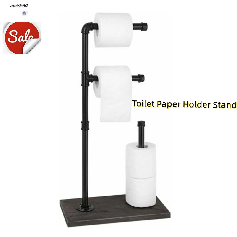 Black Commercial Toilet Paper Holder with Shelf
