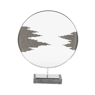 23" Black Abstract Stainless Steel Sculpture