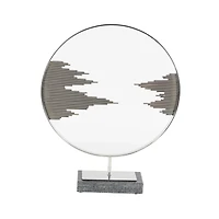 23" Black Abstract Stainless Steel Sculpture