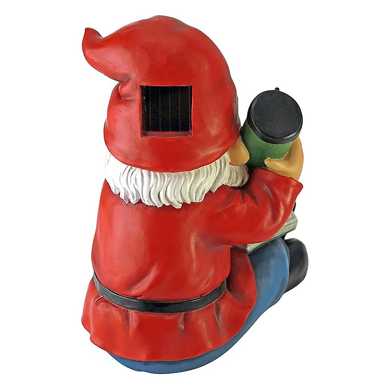 Design Toscano 9.5" Flashlight Freddie Solar Garden Gnome Statue