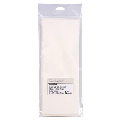 Ivory Top Folded Cards & Envelopes by Recollections™, 4.25" x 5.5"