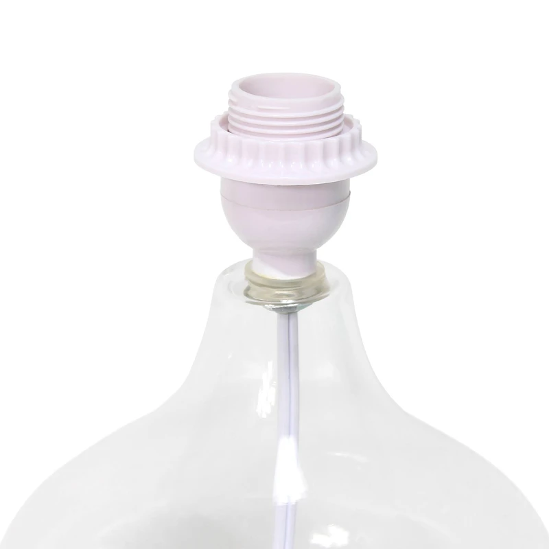 Simple Designs Glass Raindrop Table Lamp