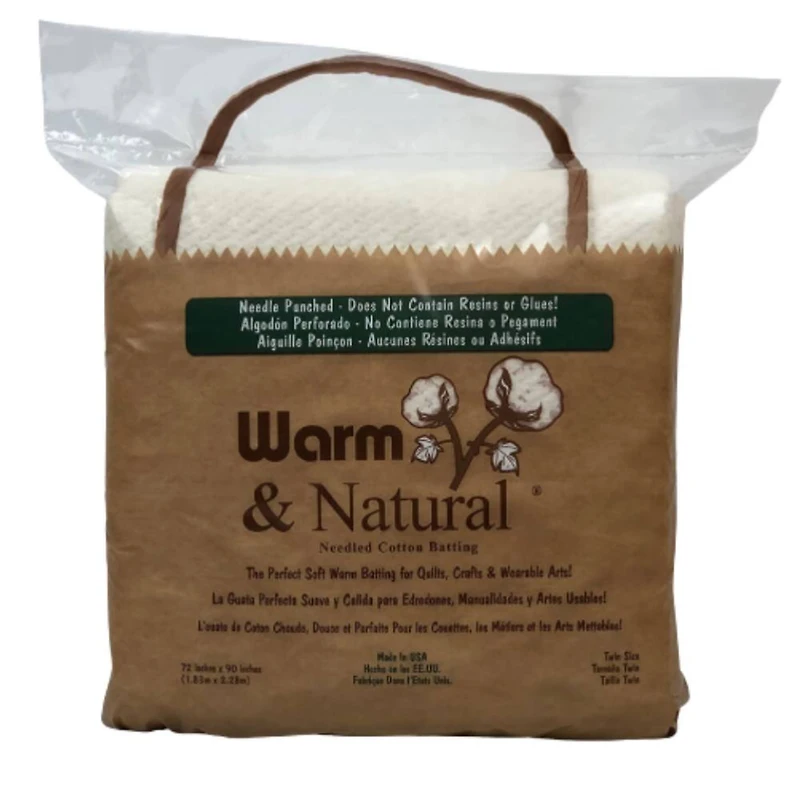 Warm & Natural® 72" x 90" Pre-Cut Twin Cotton Batting