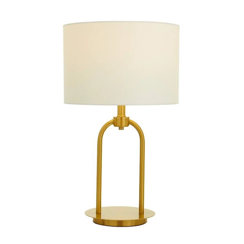 Gold Modern Table Lamp, 7" x 7" x 19"