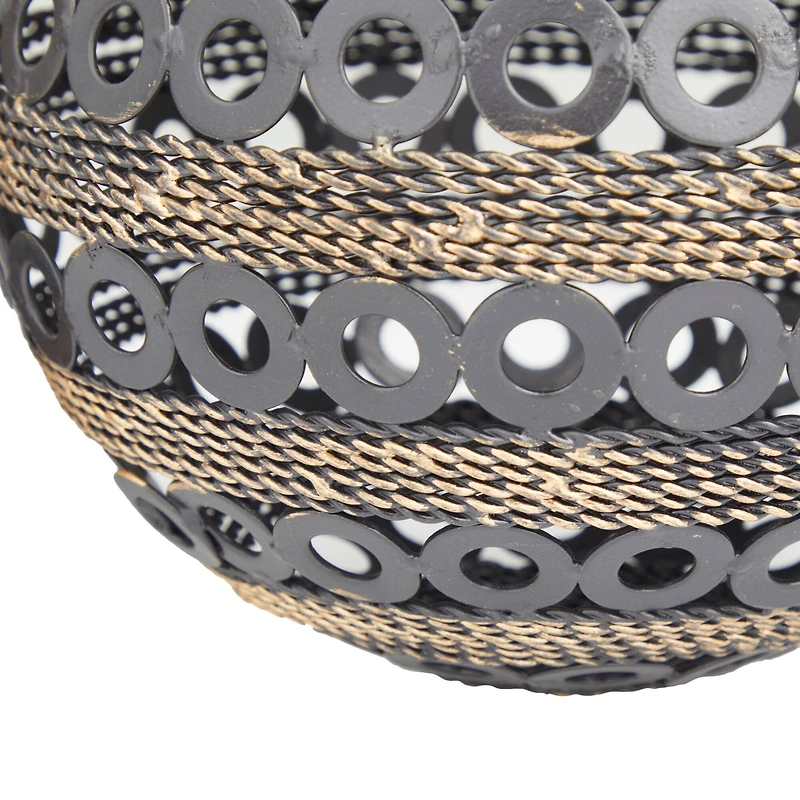 Set of 2" Grey Metal Industrial Sculpture, 8" x 8" x 8"