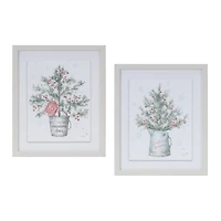 Potted Pine Tree Wall Art Set