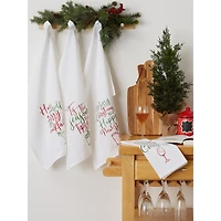 DII® Assorted Tipsy Glitzy Christmas Dishtowel Set