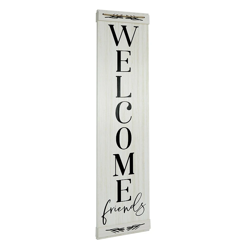 American Art Décor™ 47.25" Welcome Friends Get Out Weirdos Double-Sided Hanging & Leaning Wall Sign
