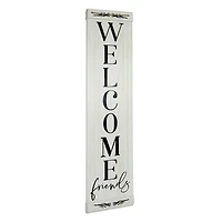 American Art Décor™ 47.25" Welcome Friends Get Out Weirdos Double-Sided Hanging & Leaning Wall Sign