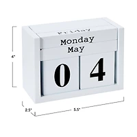 Hello Honey® 5.5" Wooden Perpetual Desk Block Calendar