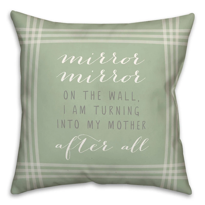 Mirror Mirror Sage Throw Pillow