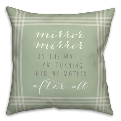 Mirror Mirror Sage Throw Pillow
