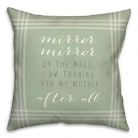 Mirror Mirror Sage Throw Pillow