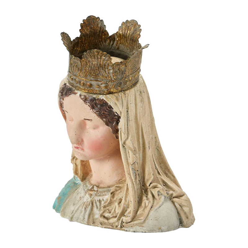 Hello Honey® 8" Magnesia Virgin Mary Bust with Removable Crown