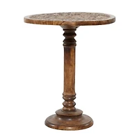 Brown Mango Wood Traditional Accent Table