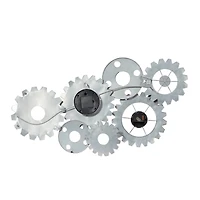 Brown Industrial Metal Wall Clock