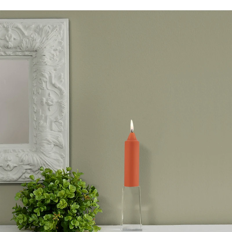 Root Candles 5" Rust Unscented Smooth Collenette Taper Candles, 8ct.