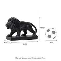 Glitzhome® 24.5" Walking Lion Garden Statue